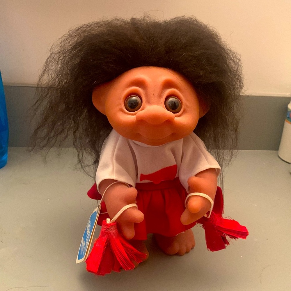 🤩Host Pick🥳 Large Vintage Cheerleader Troll Doll early 90s